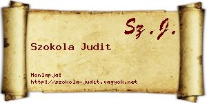 Szokola Judit névjegykártya
